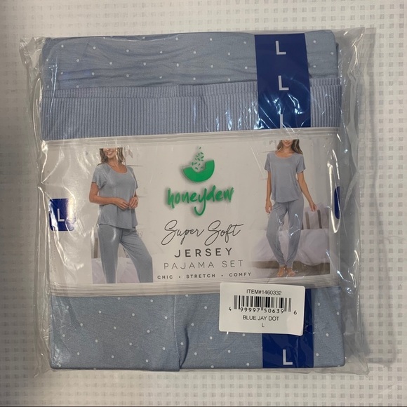 LAST ONE AVAILABLE!! - New Ladies Jogger Lounge Set Blue Polka Dots - Picture 6 of 14
